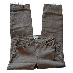 L’Agence Women’s Sada Cropped Slim High-Rise Toffee Raw Hem 25